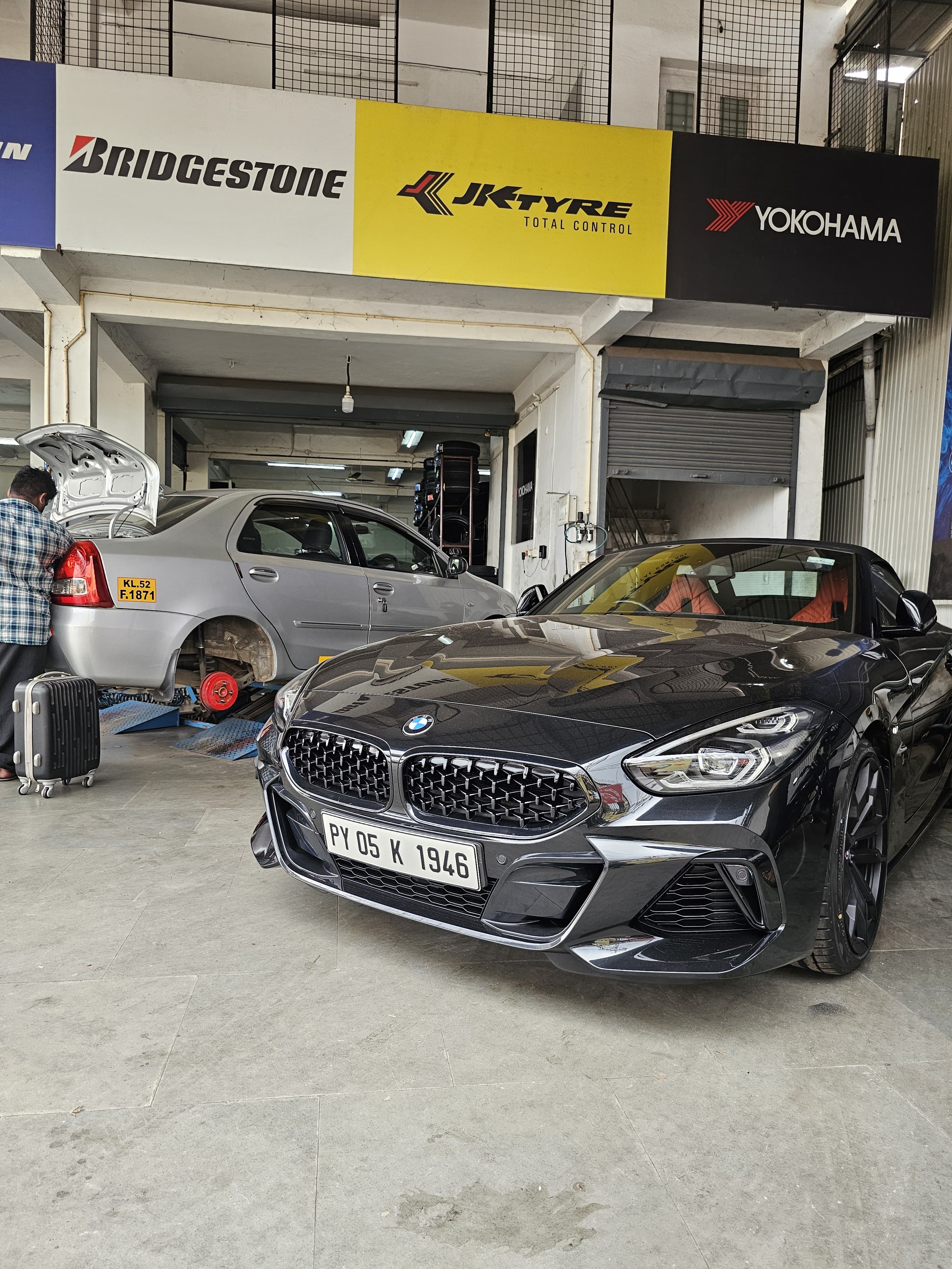 Wheel balancing and fitting service at P P Tyres and Traders Ernakulam