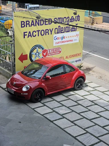Wheel alignment and balancing at P P Tyres and Traders Ernakulam